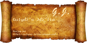 Gulyás Júlia névjegykártya