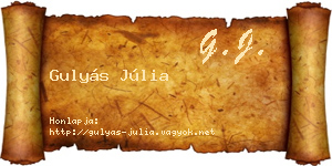 Gulyás Júlia névjegykártya