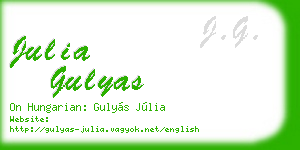 julia gulyas business card