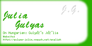 julia gulyas business card